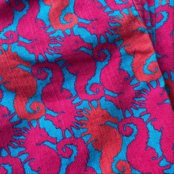 Lilly Pulitzer Sea Horse Print Worth Straight Jeans - Picture 5 of 5